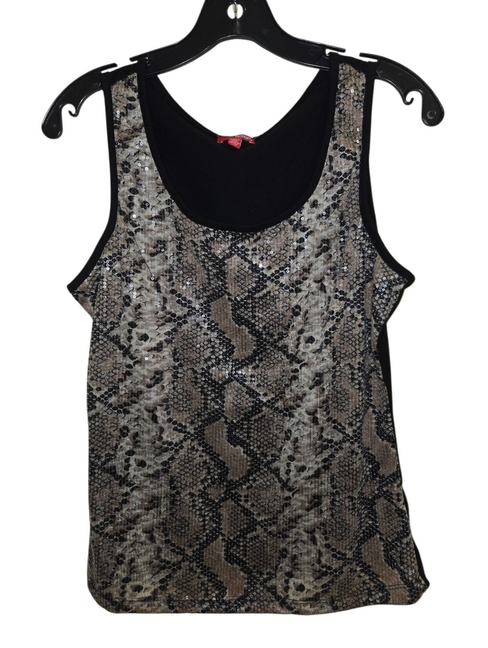 Bongo Python Print Sequined Tank
